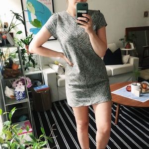 ZARA Black and White Patterned Shift Dress